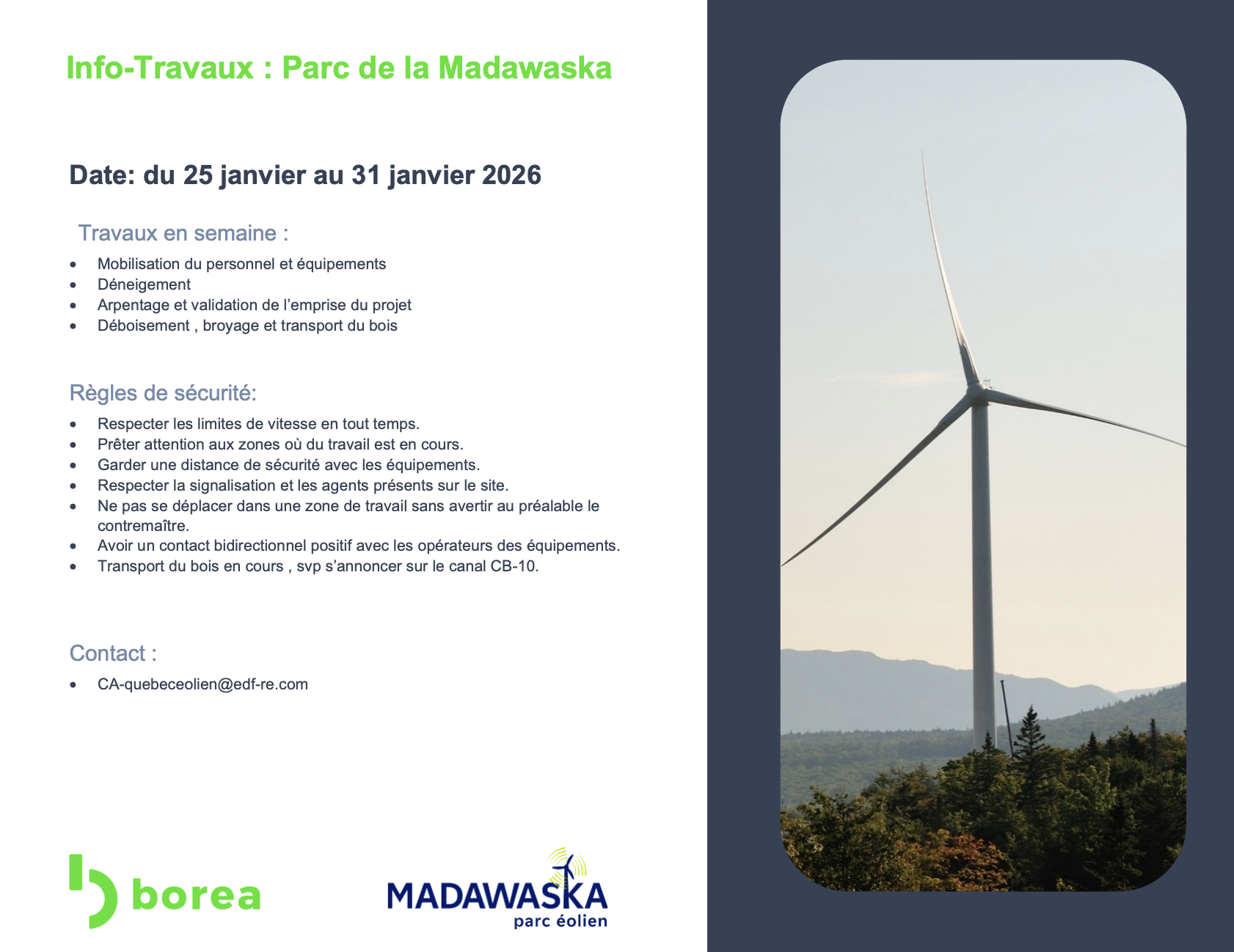 Info-Travaux 25 au 31 janvier 2026